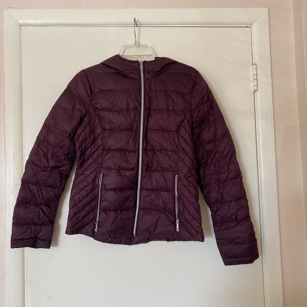 Purple Tommy Hilfiger Fitted Puffer Jacket
